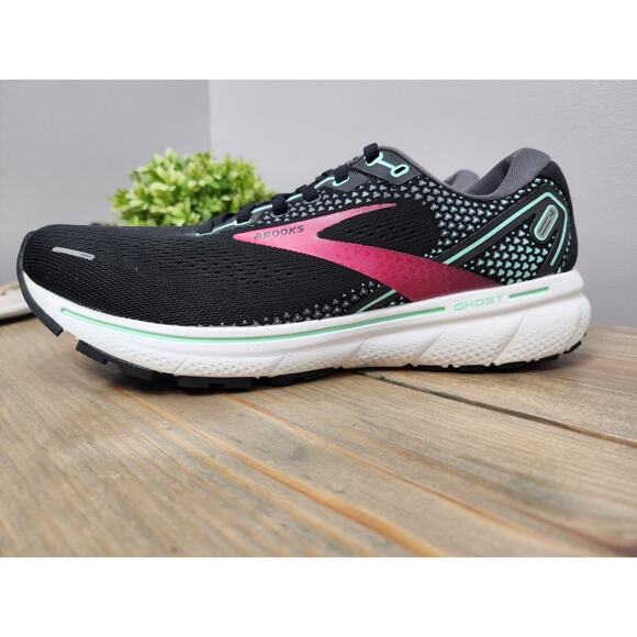 Brooks Ghost 14 Women's Size 11 B (Medium) Running Shoes Black Pink - Picture 5 of 12